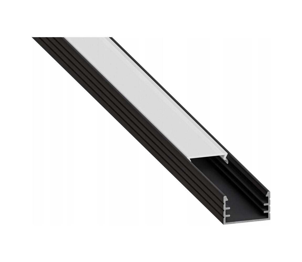 SmartLED Vstavaný profil pre LED pásy 1 m čierna/biela 7503