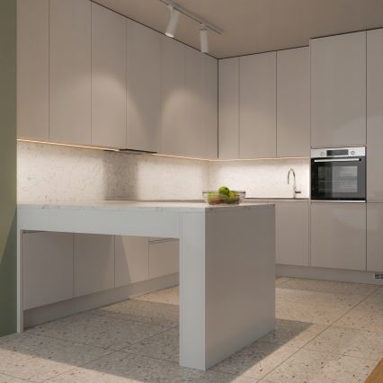 Vstavaný profil pre LED pásy 1 m čierna/biela