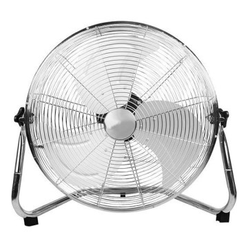 Výkonný stojanový ventilátor 100 W/230 V, priemer 45 cm, lesklý chróm