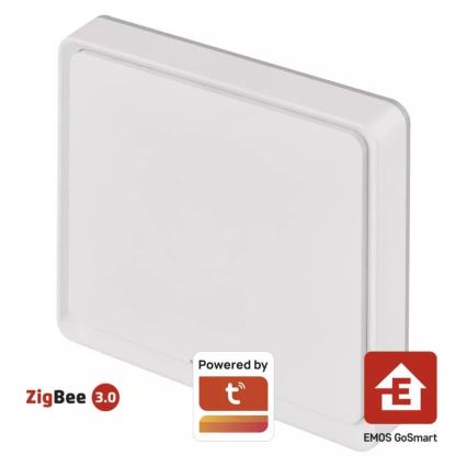 Vypínač 1-tlačidlový GoSmart 1xCR2430 Tuya biela