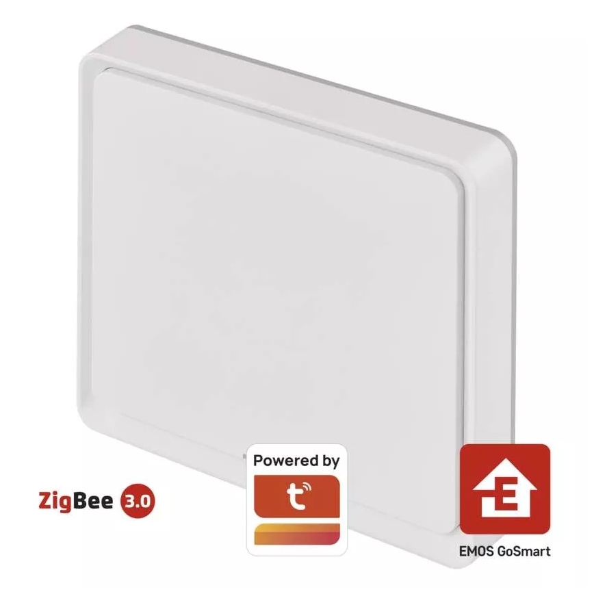 Vypínač 1-tlačidlový GoSmart 1xCR2430 Tuya biela