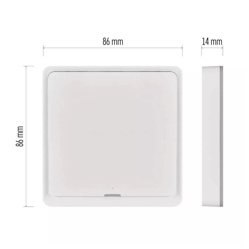 Vypínač 1-tlačidlový GoSmart 1xCR2430 Tuya biela