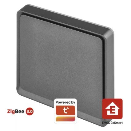 Vypínač 1-tlačidlový GoSmart 1xCR2430 Tuya čierna