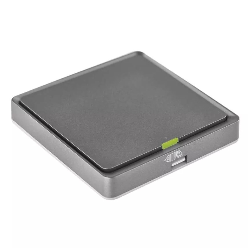 Vypínač 1-tlačidlový GoSmart 1xCR2430 Tuya čierna