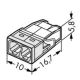 WAGO 2273-202 - Spojovacia krabicová svorka COMPACT 2x2,5 450V biela