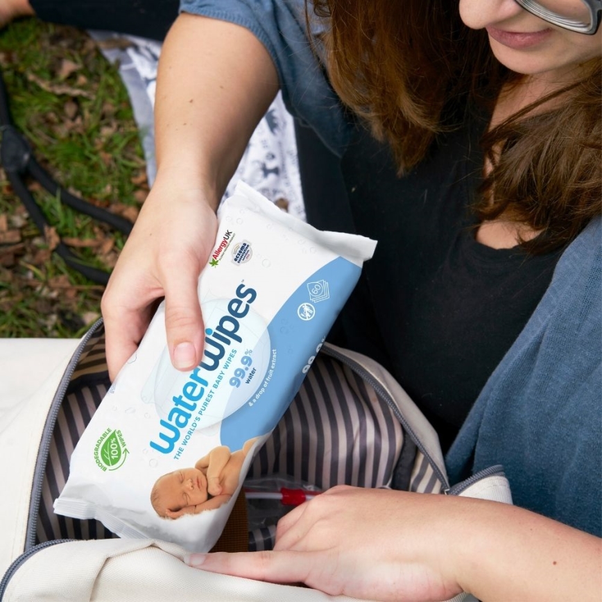 WaterWipes - SADA 12x Vlhčené obrúsky bez obsahu plastov 60 ks (720 ks)
