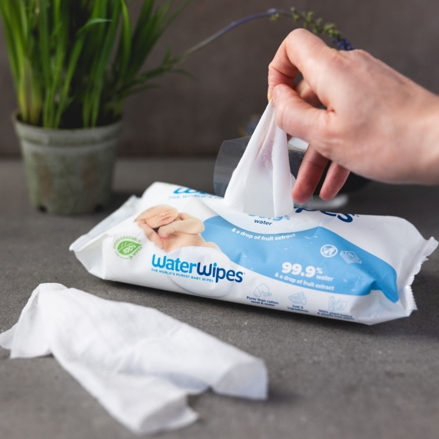 WaterWipes - SADA 12x Vlhčené obrúsky bez obsahu plastov 60 ks (720 ks)