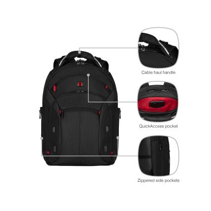Wenger - Batoh na notebook 20 l 15" s vreckom na tablet 10" Gigabyte čierna