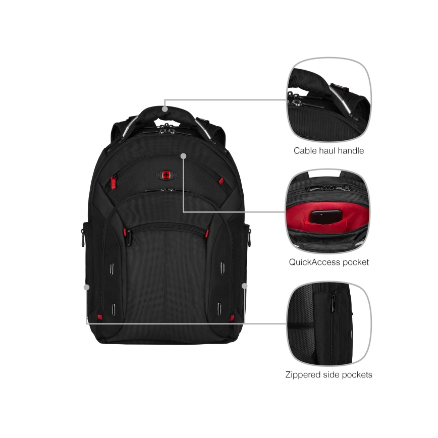 Wenger - Batoh na notebook 20 l 15" s vreckom na tablet 10" Gigabyte čierna