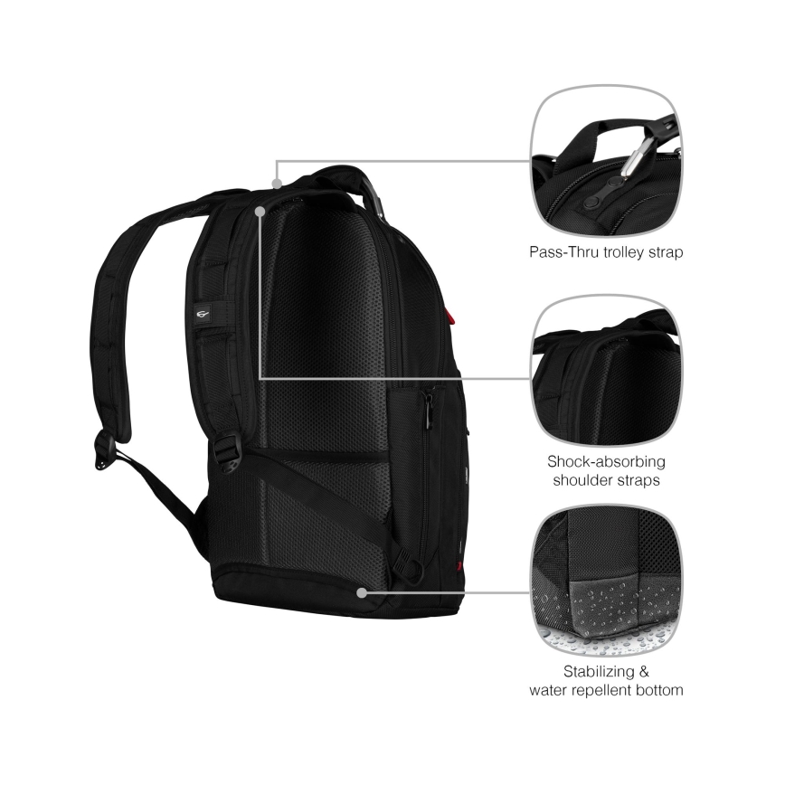 Wenger - Batoh na notebook 20 l 15" s vreckom na tablet 10" Gigabyte čierna
