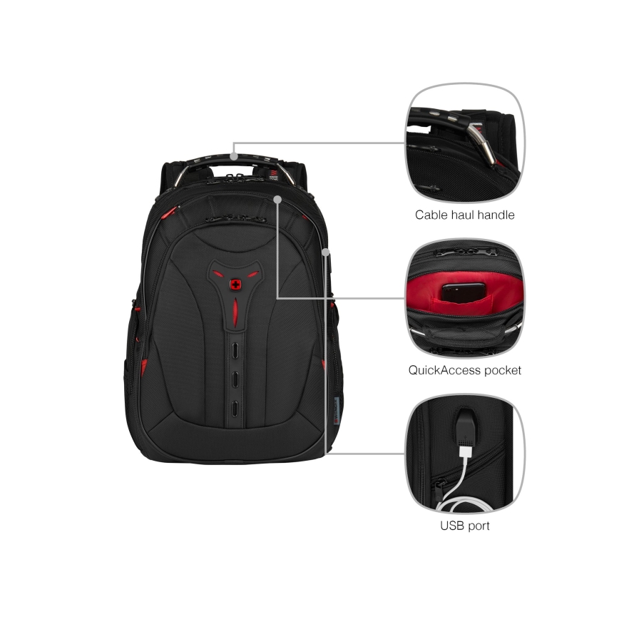 Wenger - Batoh na notebook 25 l 16" s vreckom na tablet 10" Pegasus Deluxe čierna