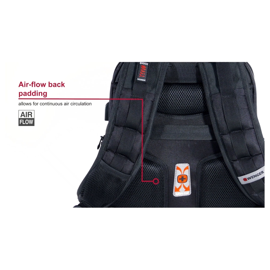 Wenger - Batoh na notebook 25 l 16" s vreckom na tablet 10" Pegasus Deluxe čierna