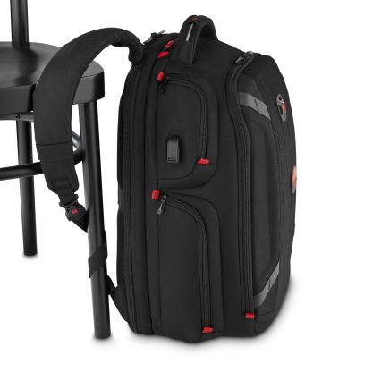 Wenger - Batoh na notebook 29 l 17,3'' s vreckom na tablet 12" Player One čierna
