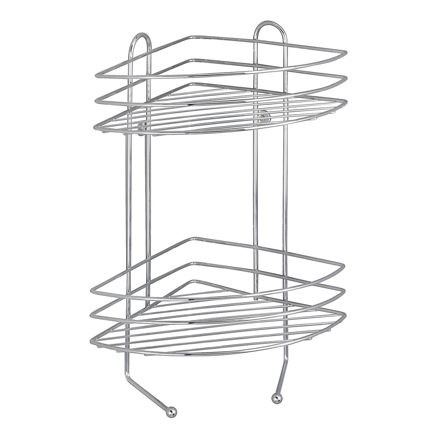 WENKO 15498100 - Rohový regál EXCLUSIVE 23x30,5 cm lesklý chróm