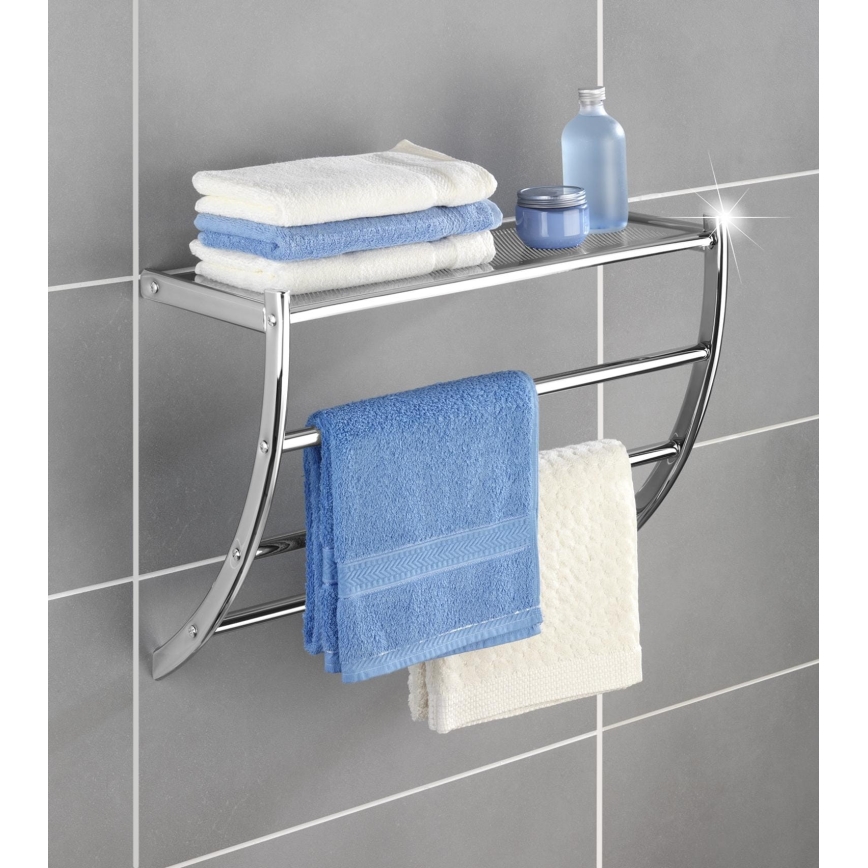 WENKO 15578100 - Stojan na uteráky PESCARA 56x46 cm lesklý chróm