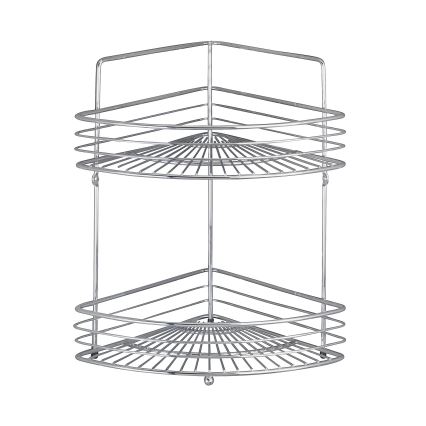 WENKO 16821100 - Rohový regál MILANO 31,5x37 cm lesklý chróm