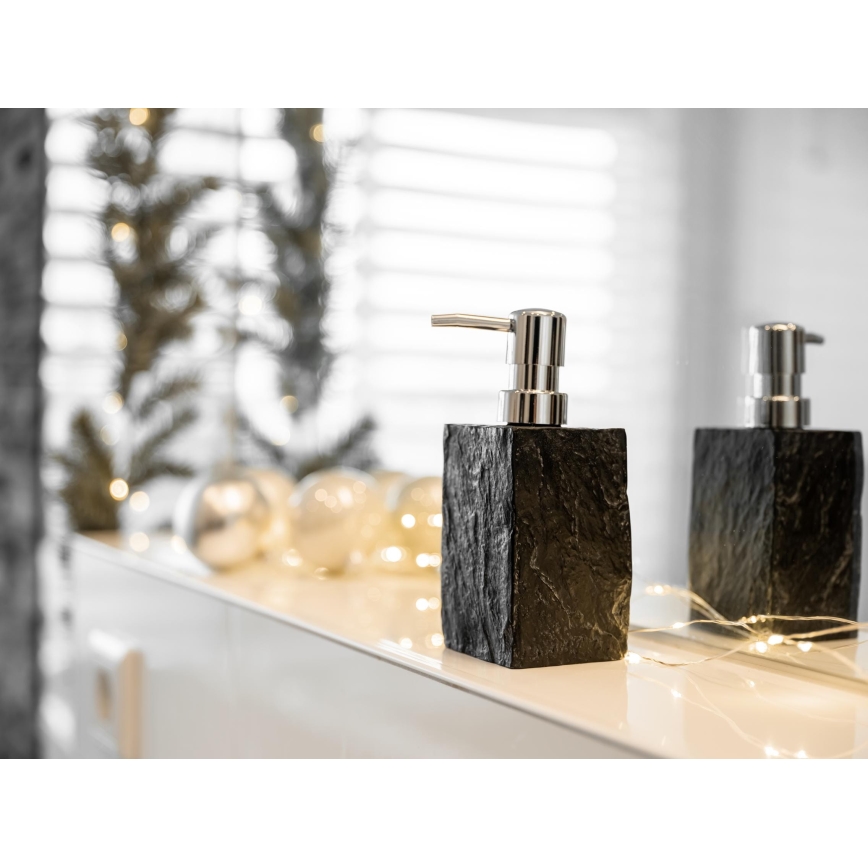 WENKO 17921100 - Dávkovač mydla SLATE ROCK 250 ml antracit