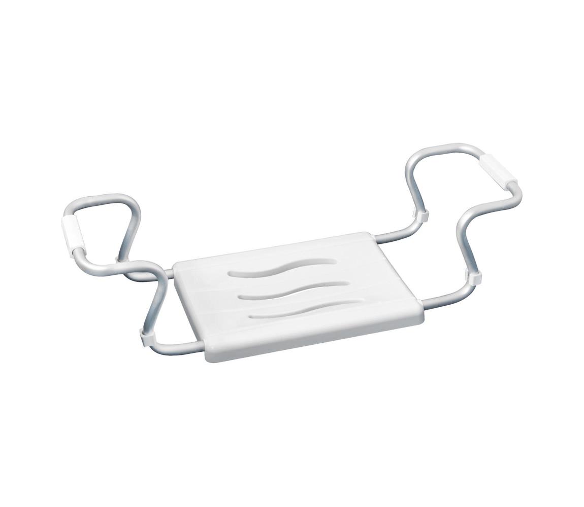 WENKO 17930100-Sedátko do vane SECURA 26x18 cm biela/strieborná 17930100