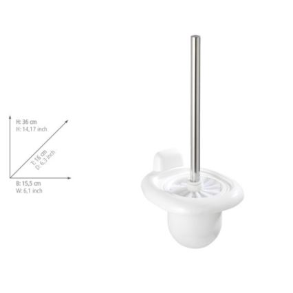 WENKO 17947100 - WC kefa PURE 15,5x36 cm biela