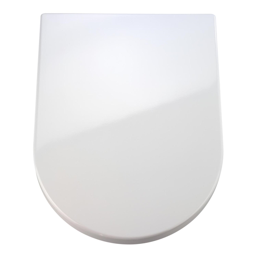 WENKO 18396100-WC sedátko PALMA 46,5x35,7 cm biela/strieborná