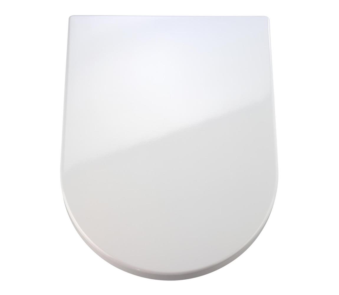 WENKO 18396100-WC sedátko PALMA 46,5x35,7 cm biela/strieborná 18396100