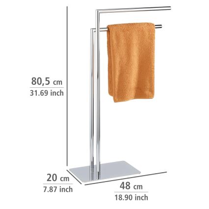 WENKO 18563100 - Stojan na uteráky RECCO 48x80,5 cm lesklý chróm