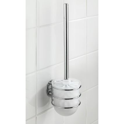 WENKO 18768100-WC WC súprava TURBO-LOC okrúhla, oceľná, 10x37,5 cm, lesklý chróm/biela