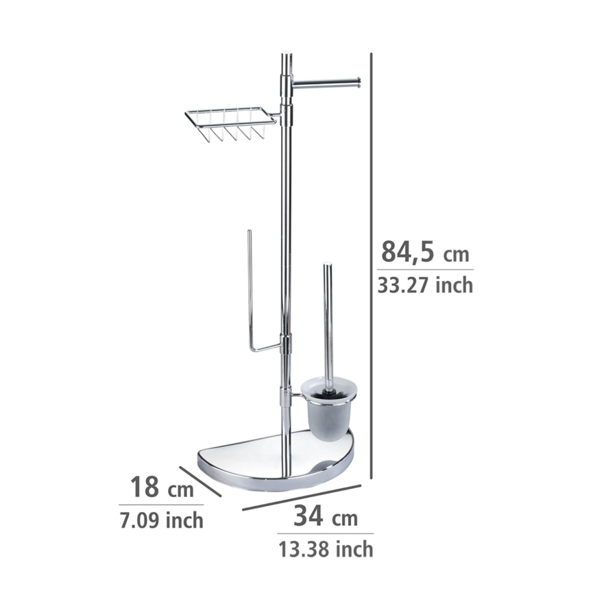 WENKO 196022500 - Toaletné centrum SPACE MARVEL 34 x 84,5 cm strieborná/satén