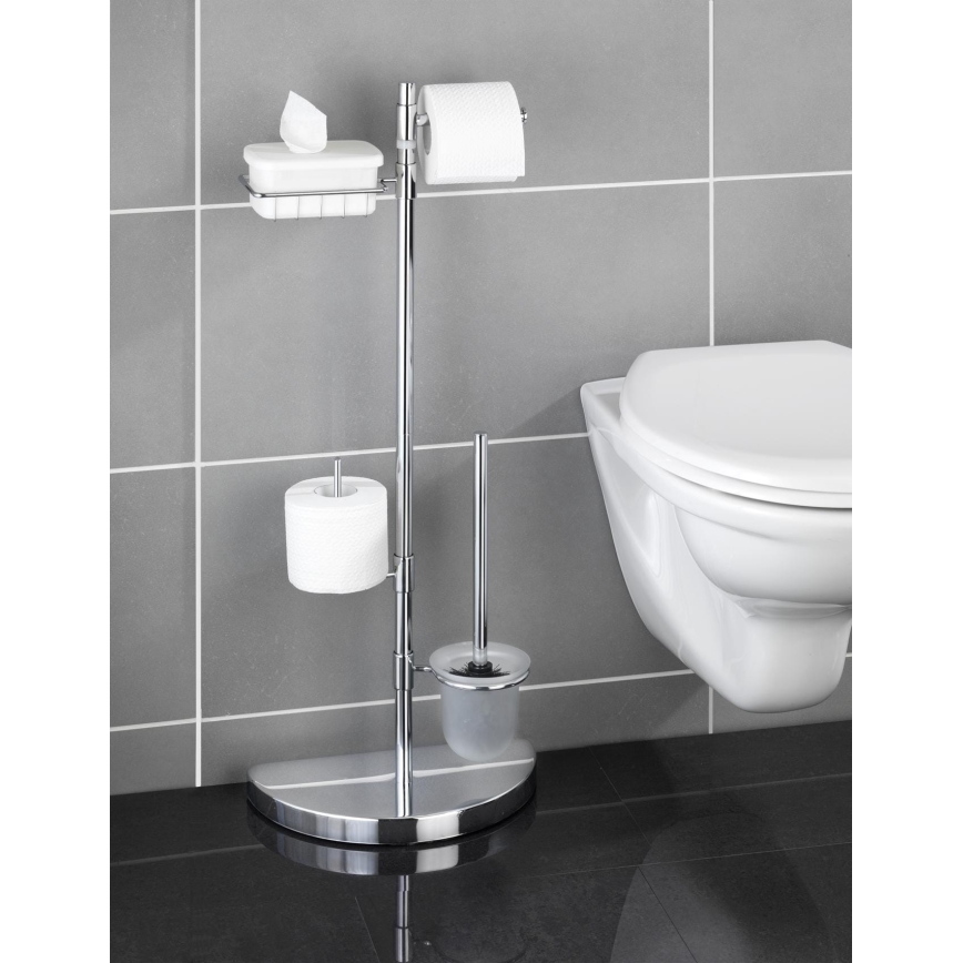 WENKO 196022500 - Toaletné centrum SPACE MARVEL 34 x 84,5 cm strieborná/satén