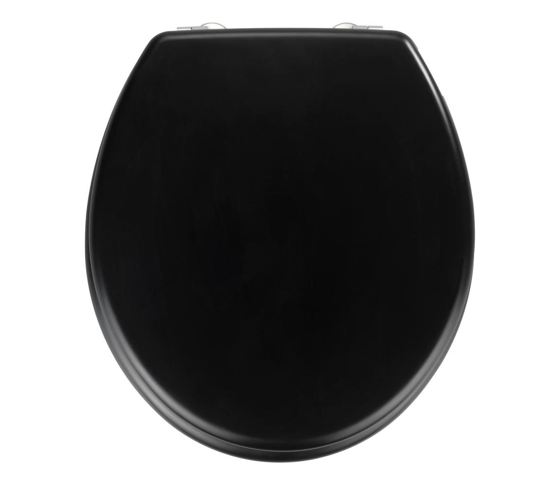 WENKO 20077100-WC sedadlo PRIMA 37x41 cm čierne/strieborné 20077100