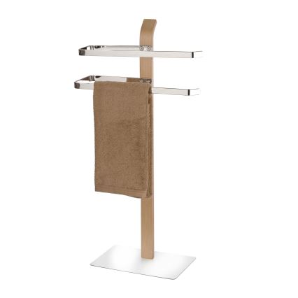WENKO 20396100 - Stojan na uteráky SAMONA 40,5x79,5 cm lesklý chróm/hnedá