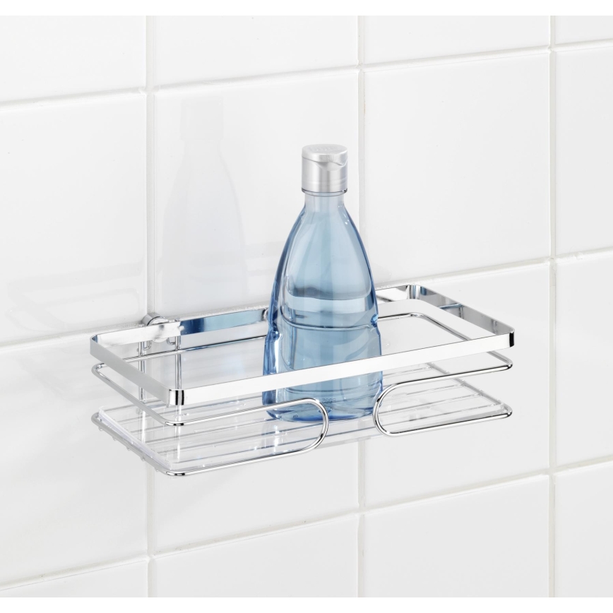 WENKO 20409100-Polica PREMIUM nerezová oceľ 24x13,5 cm nerez/strieborná