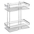 WENKO 20410100-Regál PREMIUM z nerezovej ocele 24x27 cm, nerezový/strieborný