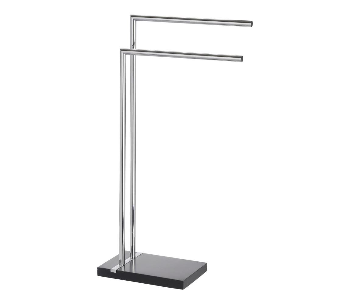 WENKO 20461100 - Stojan na uteráky NOBLE 45,5x82 cm chrom/čierna 20461100