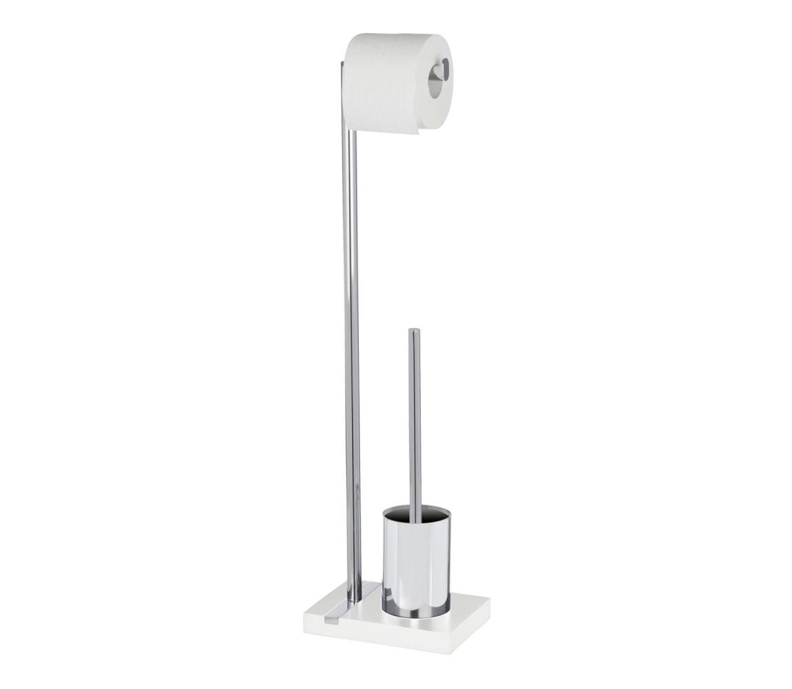 WENKO 20486100 - WC kefa NOBLE 20x74 cm chróm/biela 20486100