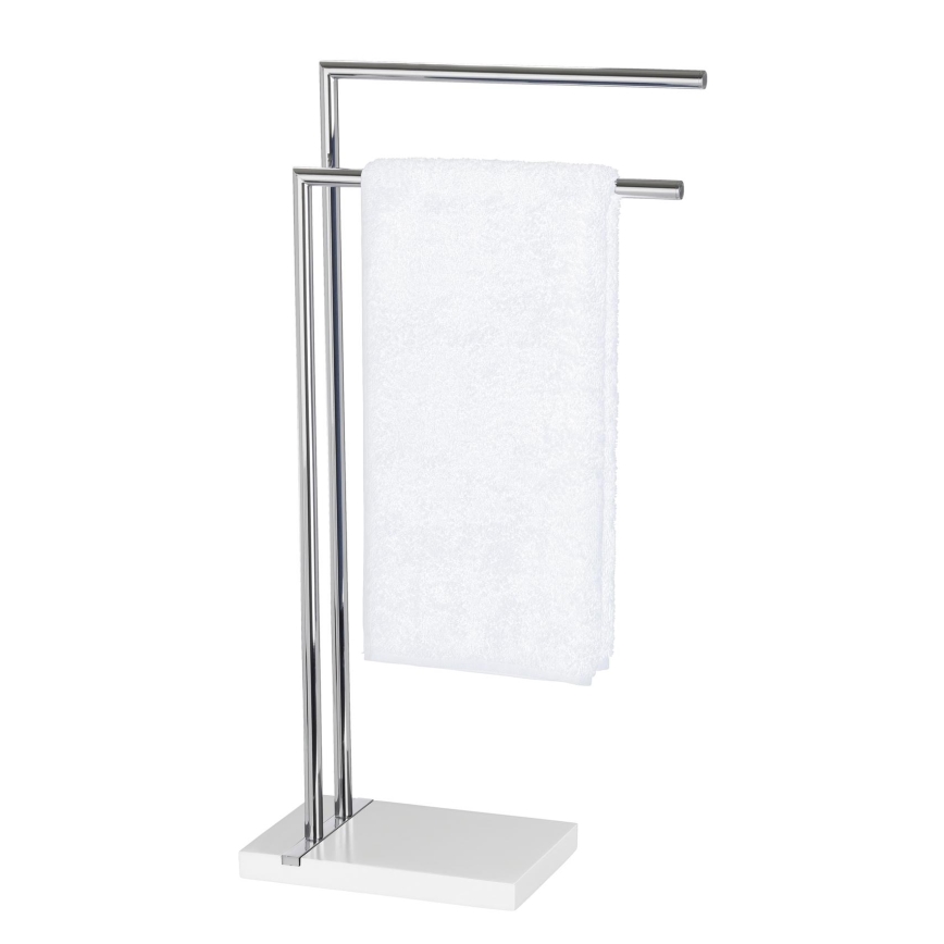 WENKO 20487100 - Stojan na uteráky NOBLE 45,5x82 cm lesklý chróm/biela