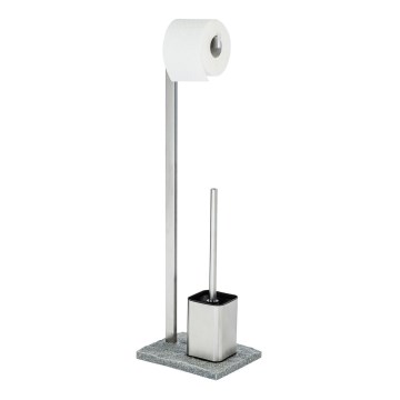 WENKO 20604100 - WC kefa GRANIT 23x73,5 cm nerez/satén/sivá