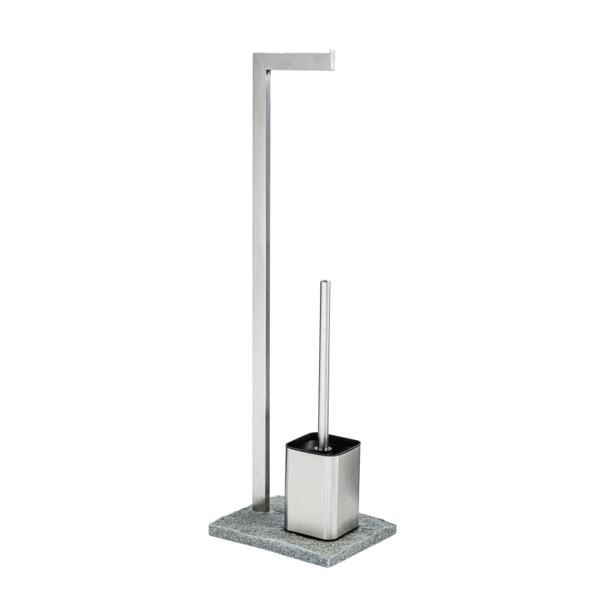 WENKO 20604100 - WC kefa GRANIT 23x73,5 cm nerez/satén/sivá