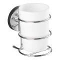 WENKO 20880100-Kelímok VACUUM-LOC MILAZZO 7,5x11,5 cm lesklý chróm/biela