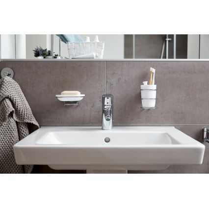 WENKO 20880100-Kelímok VACUUM-LOC MILAZZO 7,5x11,5 cm lesklý chróm/biela