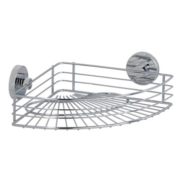 WENKO 20887100-Polica VACUUM-LOC RUND STAH 31x22,5 cm lesklý chróm