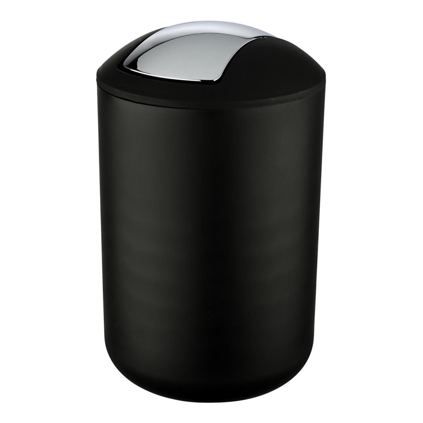 WENKO 21212100 - Kôš BRASIL 19,5x31 cm čierna/lesklý chróm