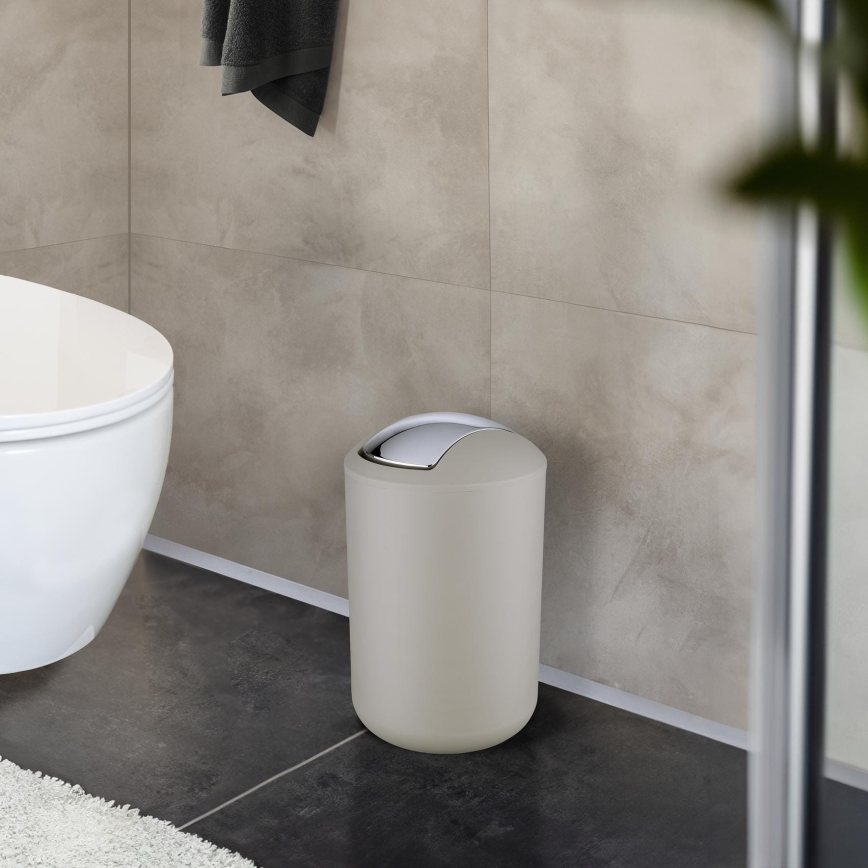 WENKO 21222100 - Kôš BRASIL 19,5x31 cm béžový/lesklý chróm