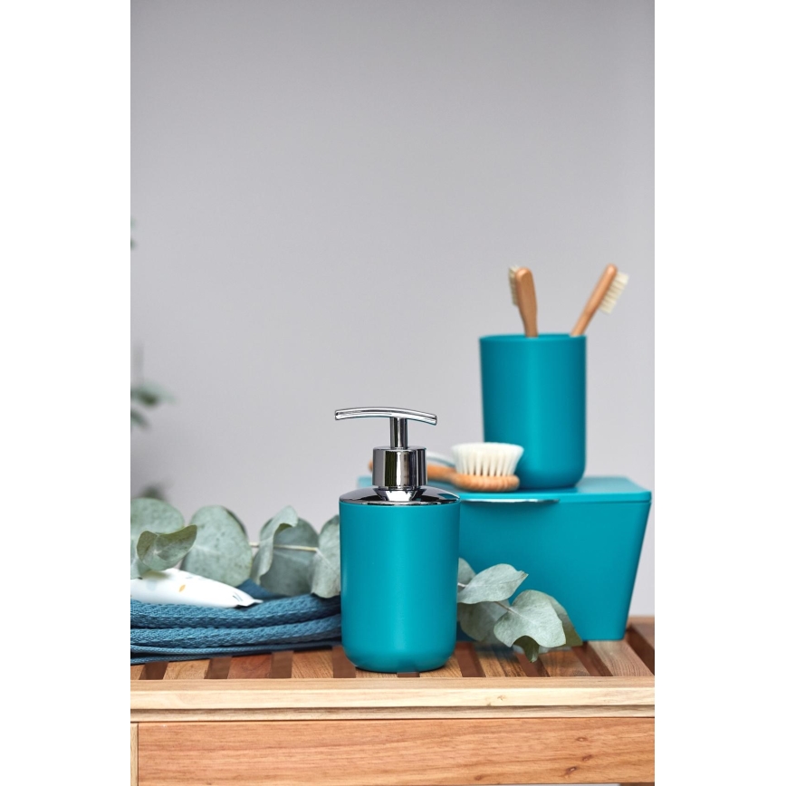 WENKO 21224100 - Dávkovač mydla BRASIL 7,3x16,5 cm tyrkysový/lesklý chróm