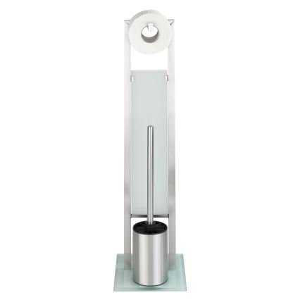 WENKO 21564100 - WC kefa RIVALTA 18x70 cm nerez/strieborná/biela/čierna