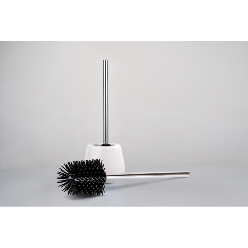 WENKO 21799100 - WC kefa 7,5x35 cm nerez/strieborná/čierna