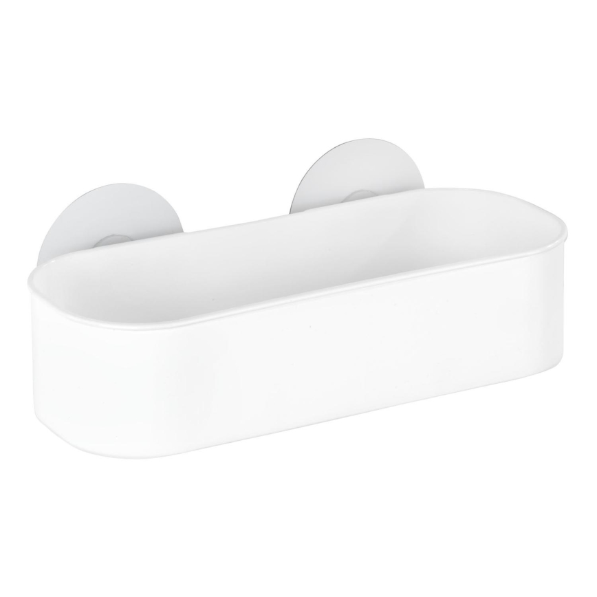 WENKO 21824100-Polica OSIMO plast 27x12 cm biela/priehľadná