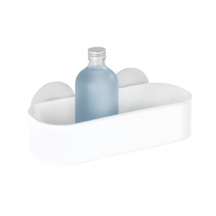 WENKO 21824100-Polica OSIMO plast 27x12 cm biela/priehľadná