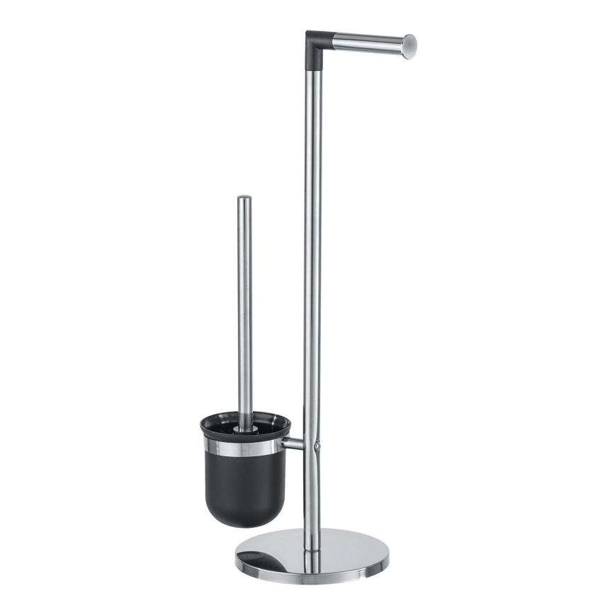 WENKO 21836800 - WC kefa PARUS 25,5x57 cm nerezová/strieborná/čierna
