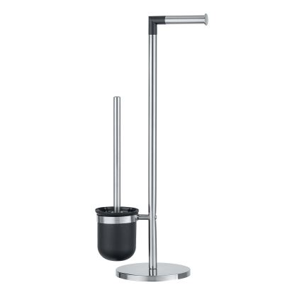 WENKO 21836800 - WC kefa PARUS 25,5x57 cm nerezová/strieborná/čierna